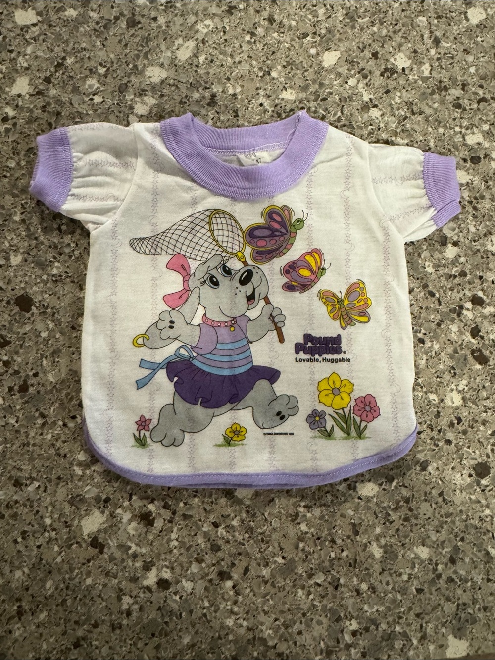 Vintage 1986 Pound Puppies Tonka Bates-Jama Toy Doll Pajama Top